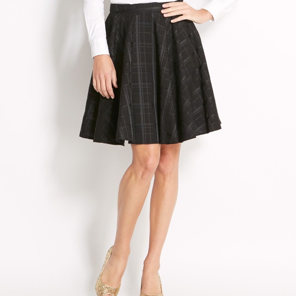 Vineyard Vines Black Grosgrain Full Circle Skirt 8